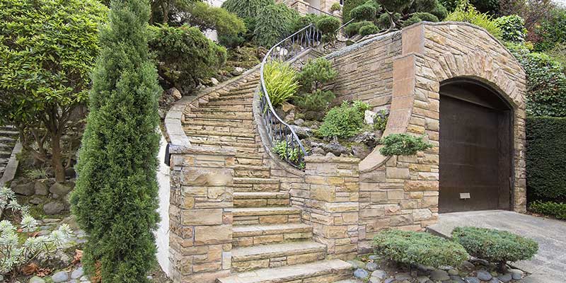 Add Stone Risers Sidewalls And Edging To Frame