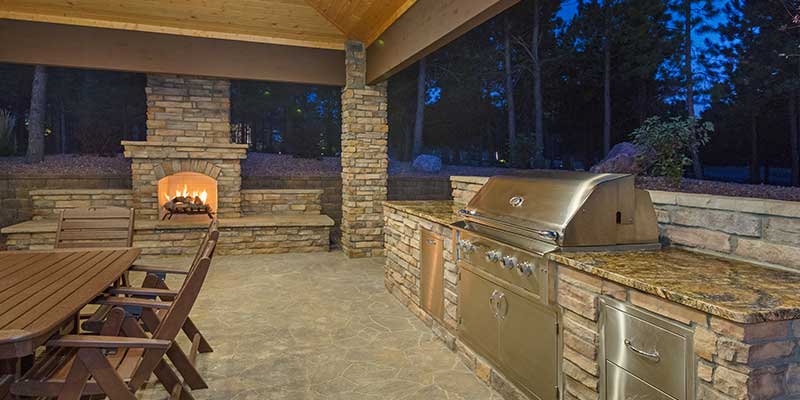 Tie Your Patio Together With Veneer On Grill Islands Seating Walls